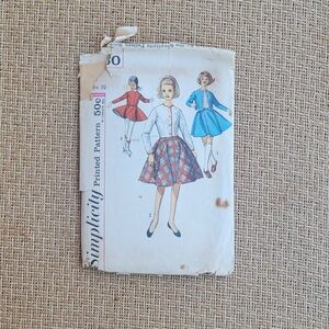 Vintage 1960's Simplicity Sewing Pattern 4750 ~Child's & Girl's Jacket & Skirt